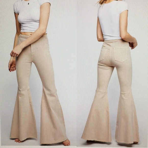 khaki flares